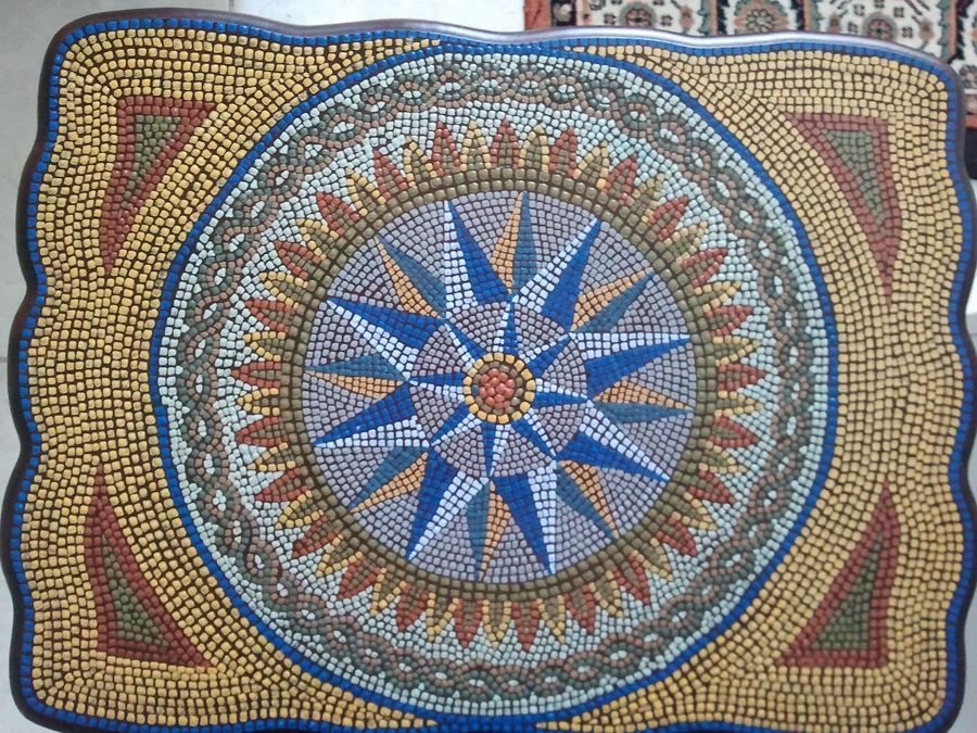 Yıldız desenli mozaik sehpa modelleri